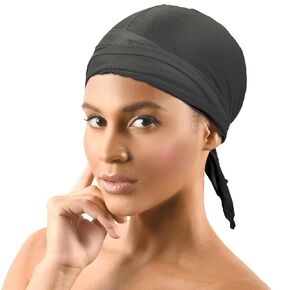 DONNA Satin Wrap, Silk Wraps, Satin Wrap for Women’s Hair for Face Wash for Makeup Hair Accessories Headbands BLACK Color