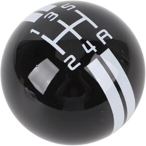 5 Speed Shift Knob for Mustang 1967-2018 Metal Resin Threaded Fixation, with 3 Adapters (Black and White)