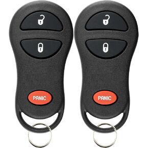 KeylessOption Keyless Entry Remote Control Car Key Fob Replacement for 56045497 (Pack of 2)