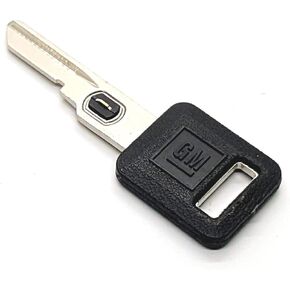 GM 595516 Genuine OEM Single Sided Ignition Logo Key Blank w/Vats Resistor Chip #6. for: Buick, Cadillac, Chevrolet, Oldsmobile, Pontiac, Strattec V.A.T.S No. 6.