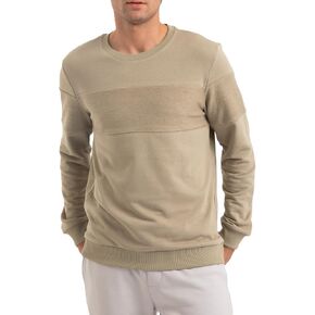 Men's Premium Crewneck Sweatshirt Lightweight Cotton Blend, Relaxed Fit, Long Sleeve Pullover for Comfort,Everyday Wear
