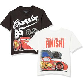 مجموعة تي شيرتات ديزني للأولاد الصغار Lightning McQueen مكونة من قطعتين