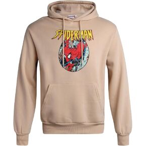 Marvel Men’s Avengers Fleece Hoodie Sweatshirt – Retro Iron Man, Hulk, Captain America, Thor, Spider-Man