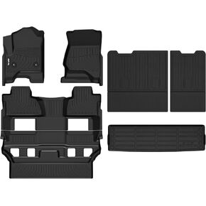 AIPOIL® Floor Mats & Cargo Liner & Seatback Cargo Set for 2015-2020 Chevrolet Chevy Tahoe & GMC Yukon (Bucket Seat) All Weather Protection TPE Anti-Slip Car Full Set Custom Car Mats Accessories -Black