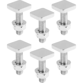 رف سقف السيارة على شكل حرف T، مسامير فتحة T، ملحقات السيارة، ملحقات رف السقف، مسامير المسار T مع غسالة المكسرات، محول مسمار فتحة T مربع من الفولاذ المقاوم للصدأ، مناسب لصناديق سقف نقل البضائع في السيارة in Kuwait