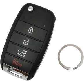 Key Fob Case Shell Fit for Kia Sorento Sportage Rio Soul Forte Optima Carens Flip Keyless Entry Remote Replacement Car Key Housing Outer Cover (1)