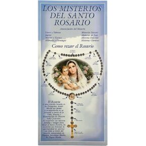 Folleto de Instrucción de Los Misterios del Santo Rosario | Aprenda a Rezar CADA Década del Rosario | Gran Regalo Católico para Primera Comunión y Confirmación | Incluye Ilustraciones