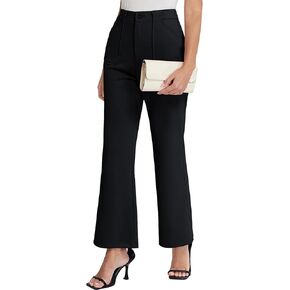 Belle Poque Womens Casual Work Pants High Waisted Business Trousers Flare Lounge Trendy Slacks with Pockets