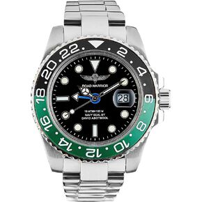 GMT Master Automatic Watches for Men, Stainless Steel Watch, Water Resistant Watches, Ceramic Rotating Bezel, Luminous, Sapphire Glass