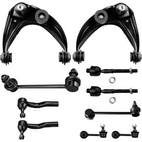 SCITOO 10pcs Suspension Kit Front Upper Control Arm Sway Bar Link Tie Rod End Front Rear Sway Bar Link Fit 2006-2009 For Ford Fusion For Mercury Milan 2007-2009 For Lincoln MKZ