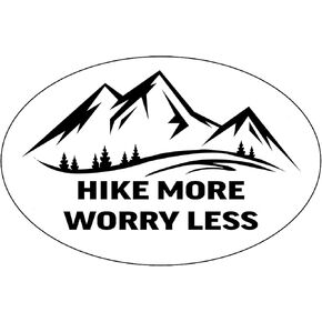 Rogue River Tactical Hike More Worry Less Sticker Decal Hiking Bumper Sticker Auto Decal Car Truck Mountains