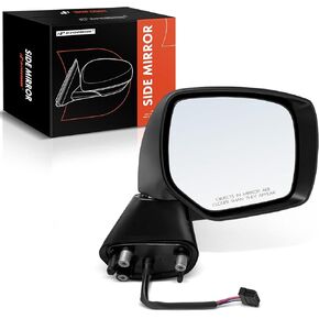 A-Premium Passenger Side Power Door Mirror - Compatible with Subaru Impreza 2012-2014, XV Crosstrek 2013-2014 - Heated Manual Folding Black Outside Rear View Mirror - Replace# 91036FJ200-PFM