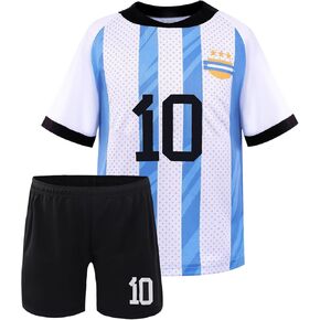 Boy's Soccer Jerseys for Kids #10 Outdoors Football Team Training Uniform Kit Boys Girls Youth Child Sport Fan Jersey