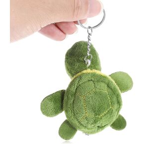 Mini Turtle Stuffed Animal Green Plush Turtle Keychain Cute Sea Turtle Stuffed Plush Animal Key Ring Pendant Cartoon Decoration for Birthday Gift Bag Accessories Birthday Supplies Beach Ocean Car Keyc