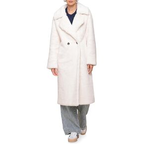 Avec Les Filles Women's Luxe Faux Fur Walker Coat
