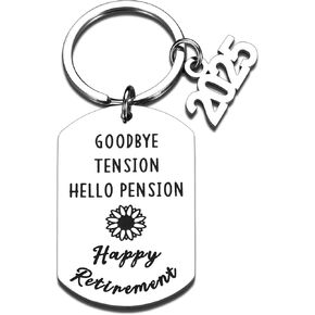 Retirement Gifts for Men Woman 2025 Happy Retirement Keychain Retirement Gifts Basket Coworker Leaving Gifts Farewell Goodbye Gifts for Employee Retirement Gift for Dad Pastor Valentine Christmas
