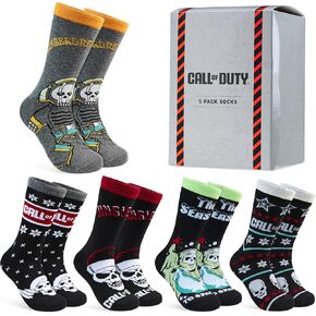 Call of Duty Men's Calf Socks, Pack of 5 Comfortable Socks for Men - Gamer Gifts