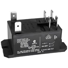 T92P7A22-24 Power Relay, DPST-NO (2 Form A) - 24VAC, 30A General Purpose Relay