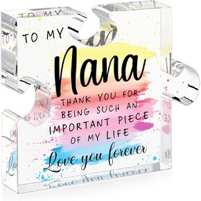 Aunt Gifts - Aunt Gifts from Nephew Niece Aunt Christmas Birthday Mothers Day Gifts 4.7 X 3.9 Inch Acrylic Puzzle Piece Desk Decorations Best Aunt Gifts Auntie Wedding Present