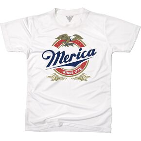 4th of July 'Merica Shirt for Men Patriotic Eagle Retro American Theme