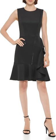 DKNY Sleeveless Ruffled Dress with Zipper Detail in Saudi Arabia
