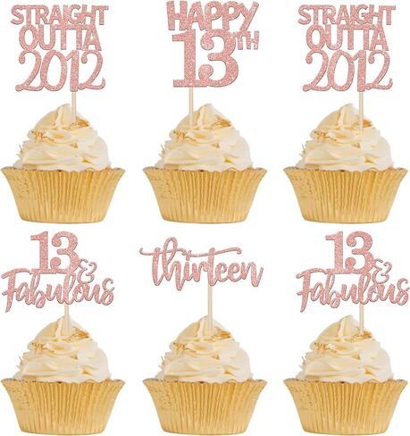 24 Pack Straight Outta 1975 Cupcake Toppers Happy 50th Birthday Fifty Awesome Since 1975 Cupcake Picks 50 Fabulous Cake Decorations for 50th Birthday Anniversary Party Rosegold in Kuwait