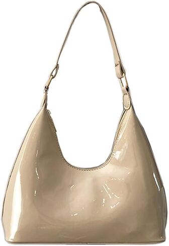 Patent Leather Hobo Bag Crescent Shoulder Bag Small Going Out Tote Bag Satchel Purse in Saudi Arabia