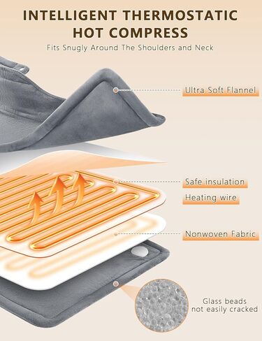 وسادة تسخين للرقبة والكتف، هدايا للنساء والرجال والأم والأب، وسادات حرارية كهربائية للظهر/الركبة/الساق، وسادة تسخين كبيرة مرجحة، يمكن غسلها في الغسالة، تسخين سريع، إيقاف تلقائي، 19.7 بوصة × 22.4 بوصة in Kuwait