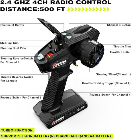 1/14 Brushless Fast RC Cars for Adults, Top Speed 60+ MPH RC Truck, All Terrain Remote Control Car Hobby Off-Road Remote Control Truck 4x4 Electric Vehicle Monster Trucks with 3S Battery in Saudi Arabia