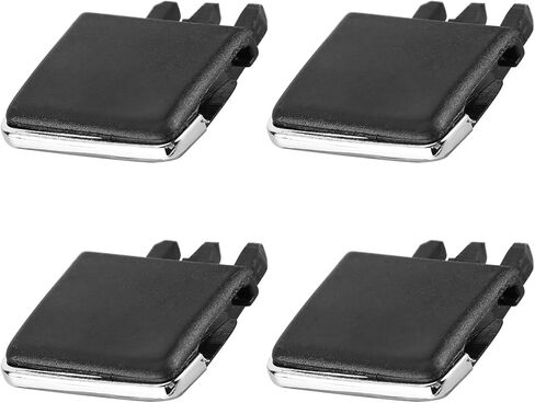 4Pcs Front Center AC Vent Air Conditioning Vent Outlet Tab Clips, Air Vent Clip Tab A/C Fresh Air Grille Clips, Front Left &Right AC Vent Air Vent Outlet Tab Clips, Black in Kuwait