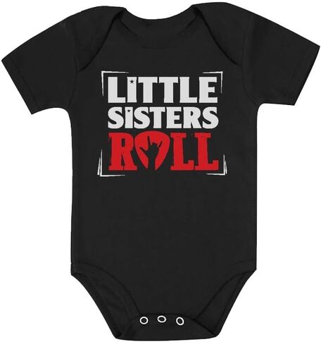 Tstars Baby Boys Little Brothers Roll Best Siblings Gifts Rock Baby Bodysuit Little Bro in Kuwait