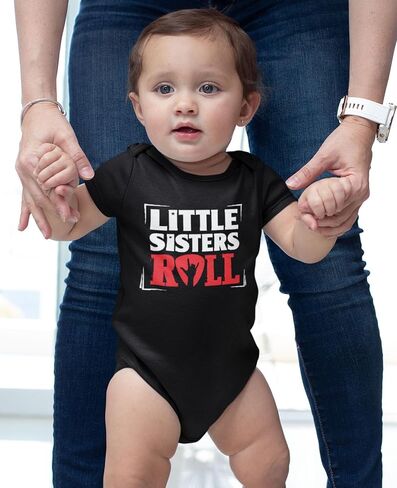 Tstars Baby Boys Little Brothers Roll Best Siblings Gifts Rock Baby Bodysuit Little Bro in Kuwait