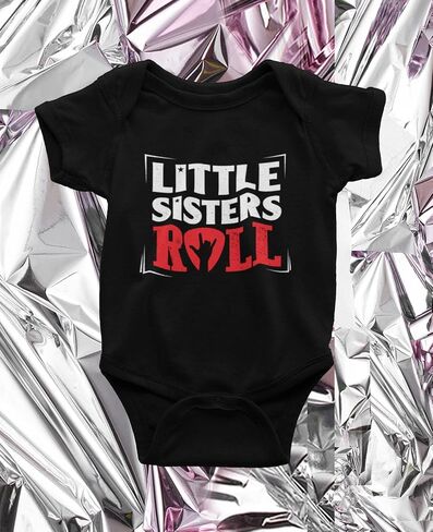 Tstars Baby Boys Little Brothers Roll Best Siblings Gifts Rock Baby Bodysuit Little Bro in Kuwait
