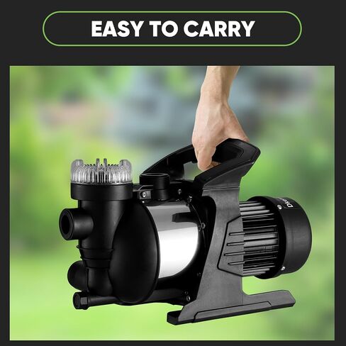 1.6HP Portable Water Transfer Pump, 1000GPH Shallow Well Jet Pump with Built-in Filter, Garden Booster Pump for Home, Garden, Lawn, 120V, Black in Saudi Arabia