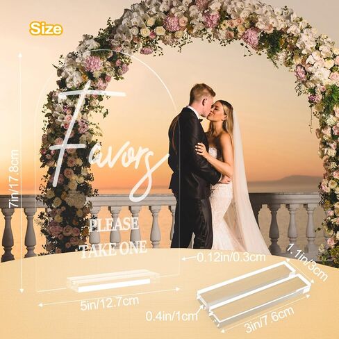 Clear 4PCS Acrylic Wedding Signs for Ceremony and Reception Guest Book Gifts and Cards Sign Favors Please Take One Sign In Loving Memory 5x7 Inch Arch Table Sign with Stands in Kuwait