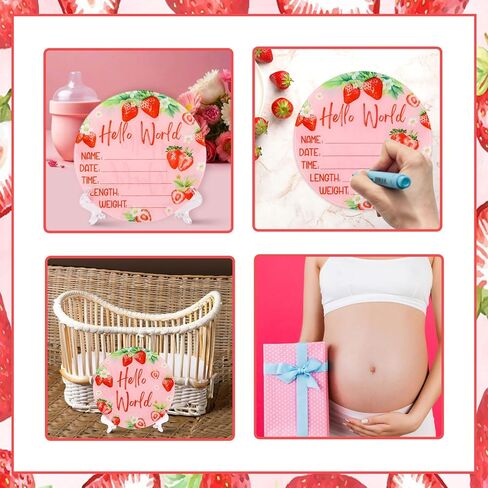 Acrylic Baby Birth Announcement Sign with Stand, Western Cowboy Theme Double-Sided Newborn Name Board, Hello World Milestone Card for Welcome Baby Hospital Nursery Gift Photo Prop in Kuwait