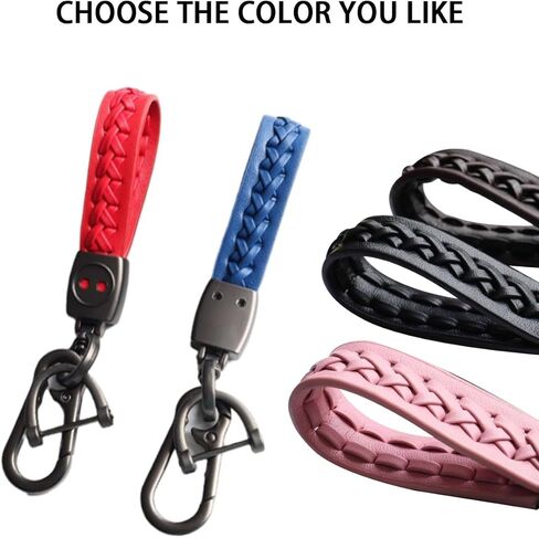 Car Genuine Leather Keychain Key Ring Lanyard Accessories Business Present Suitable for in Saudi Arabia