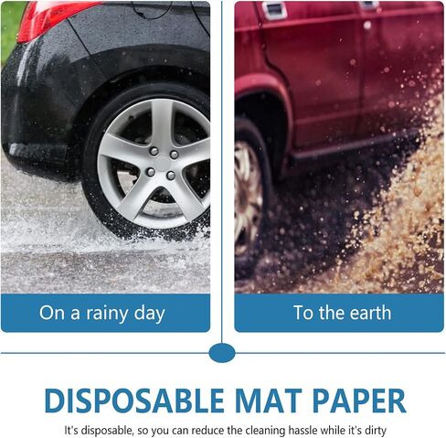 Paper Car Mats Automotive Floor Papert Mat Folding Floor Mats Portable Vehicle Foot Pads 50pcs for Automotive Car Supplies in Saudi Arabia