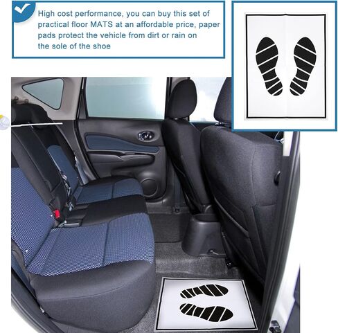 Paper Car Mats Automotive Floor Papert Mat Folding Floor Mats Portable Vehicle Foot Pads 50pcs for Automotive Car Supplies in Saudi Arabia