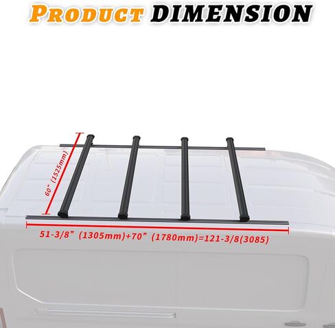 حامل سقف MELIPRON مقاس 144 بوصة متوافق مع طراز 2007-On Sprinter in Kuwait