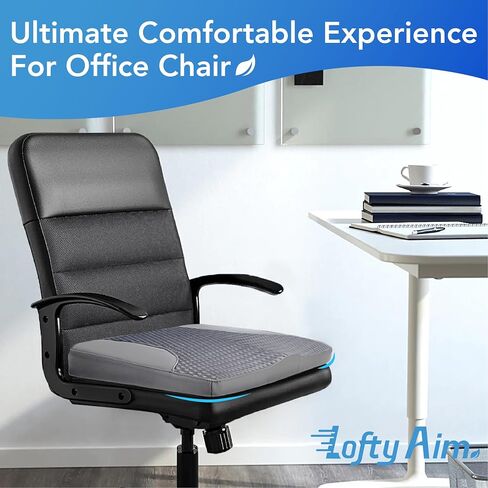 Car Seat Cushion: Comfortable Memory Foam Car Seat Cushion for Driving - for Sciatica-Tailobone Pain Relief - Seat Cushion for Car-Truck, Office, Wheelchair - Leather & 4D Mesh in Saudi Arabia