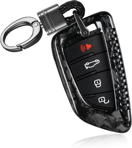 Key Fob Cover with Keychain Compatible with Toyota Supra GR A90 A91 MK5 2019-2024,Real Glass Fiber Smart Remote Key Fob Case Compatible with Toyota Supra Accessories, Red in Kuwait