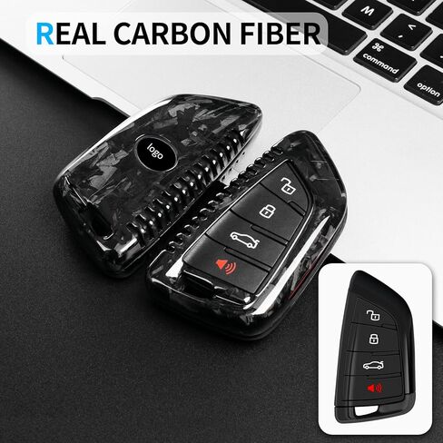 Key Fob Cover with Keychain Compatible with Toyota Supra GR A90 A91 MK5 2019-2024,Real Glass Fiber Smart Remote Key Fob Case Compatible with Toyota Supra Accessories, Red in Kuwait