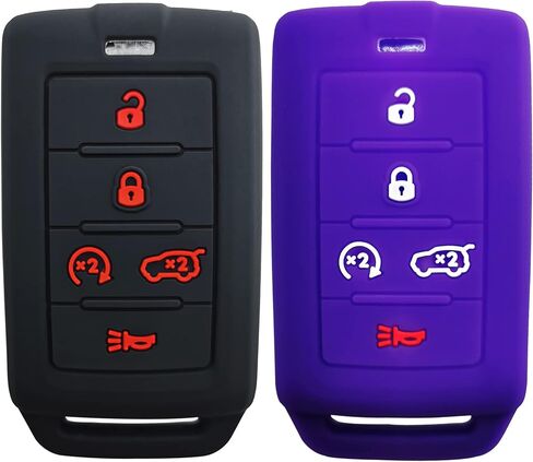 2X Coolbestda Rubber Key Fob Cover Case Keyless Entry Holder for 2021 2022 2023 2024 Jeep Grand Cherokee L Grand Wagoneer L Wagoneer Grand Cherokee L M3NWXFOB1 in Kuwait