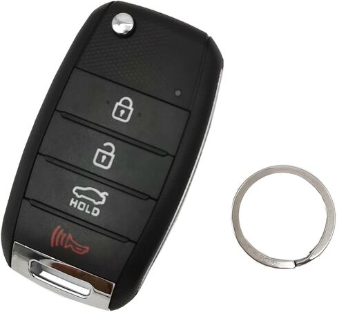 Key Fob Case Shell Fit for Kia Sorento Sportage Rio Soul Forte Optima Carens Flip Keyless Entry Remote Replacement Car Key Housing Outer Cover (1) in Kuwait
