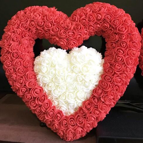 432 Pcs Mini Artificial Rose Flower Heads Real Looking Foam Fake Roses Heads for DIY Wedding Flowers Accessories Bridal Hair Clips Headbands Dress Valentine's Day Decoration(Red) in Saudi Arabia