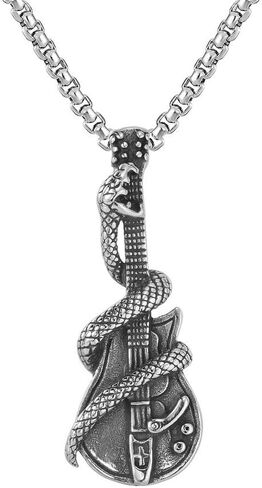 Punk Mens Necklaces with 23.6" Stainless Steel Square Pearl Chain in Saudi Arabia