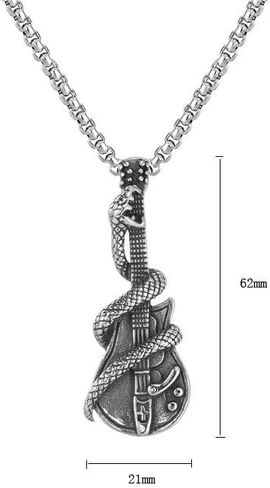 Punk Mens Necklaces with 23.6" Stainless Steel Square Pearl Chain in Saudi Arabia