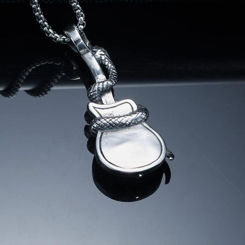 Punk Mens Necklaces with 23.6" Stainless Steel Square Pearl Chain in Saudi Arabia