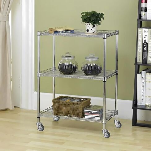 4-Inch Caster for Wire Shelving Racks, Heavy Duty Scaffolding Wheel with Brake, Set of 4 Metro Shelving Replacement Wheels(.864" x 2-3/16") in Kuwait